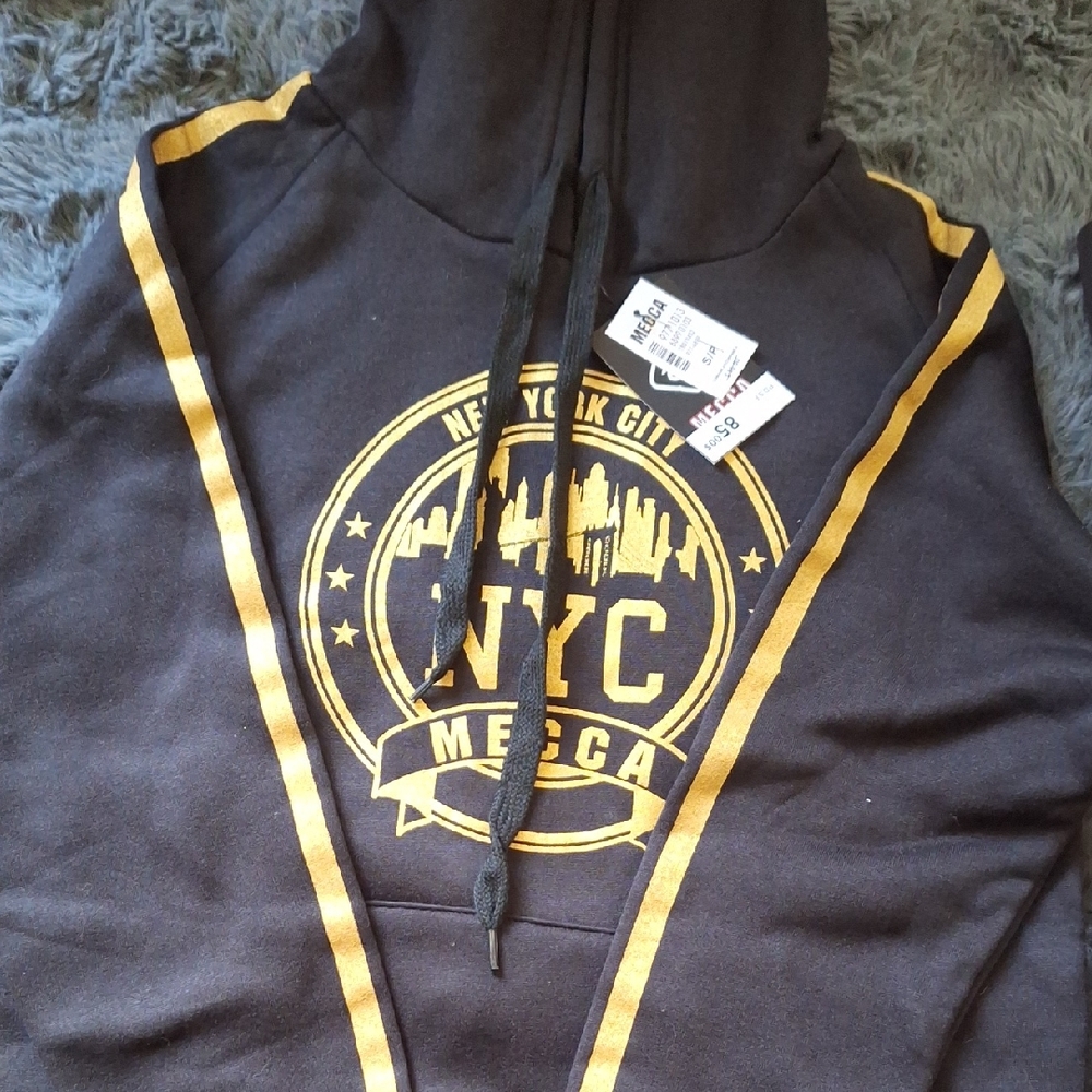 Mecca Black Hoodie with Gold NYC Design